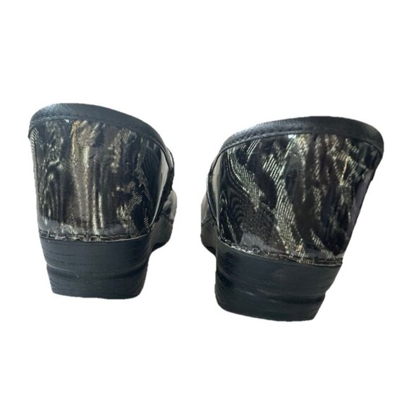 Dansko Marbled Leather Comfort Clogs Size EU 39 Professional Nursing Black - Picture 5 of 9